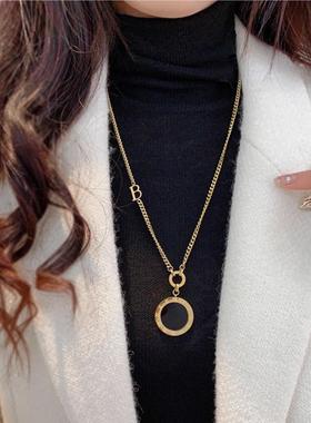 罗马数字毛衣链女大气高档长款项链配饰钛钢不掉色2024年新款爆款