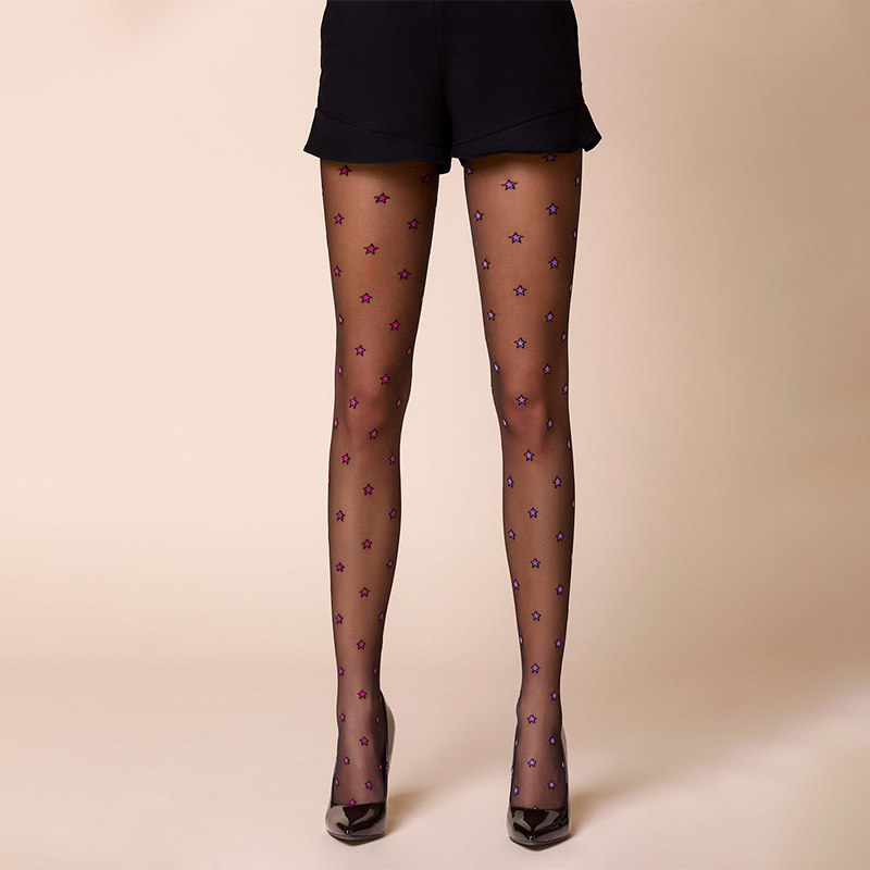 春夏女款超薄性感黑色星星连裤袜 亲肤丽连裤袜/打底袜