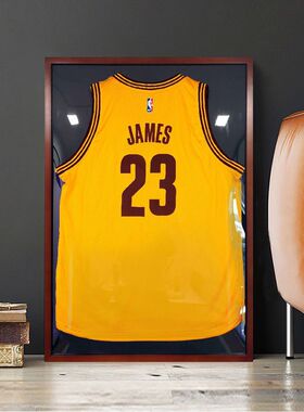 梅西科比詹姆斯库里欧文球衣相框足篮球裱衣服框挂墙上NBA展示框