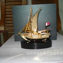 Manufacturer supplies quality metal ship model Arabian merchant marine gold sailing Silver merchant shipsships