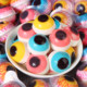 Funny Halloween Snack Eyeball Candies with Sweet and Sour Juice