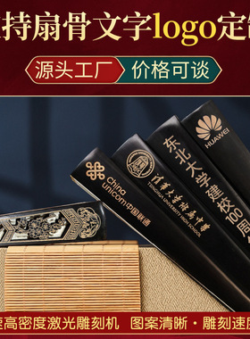 折叠便携广告宣传扇子定制 题字绢扇古风儿童礼品纸扇折扇定做log