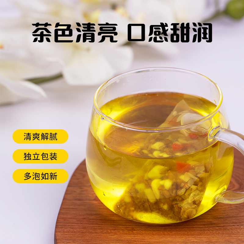 唐宫方玉米须茶黑苦荞枸杞茉莉花熬夜无色素蔗糖独立养生茶包-图2