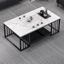 Office sofa Burning Stone Kongfu Tea Table Minima Modern Marble Tea Table Office Tea Table with induction cooktop