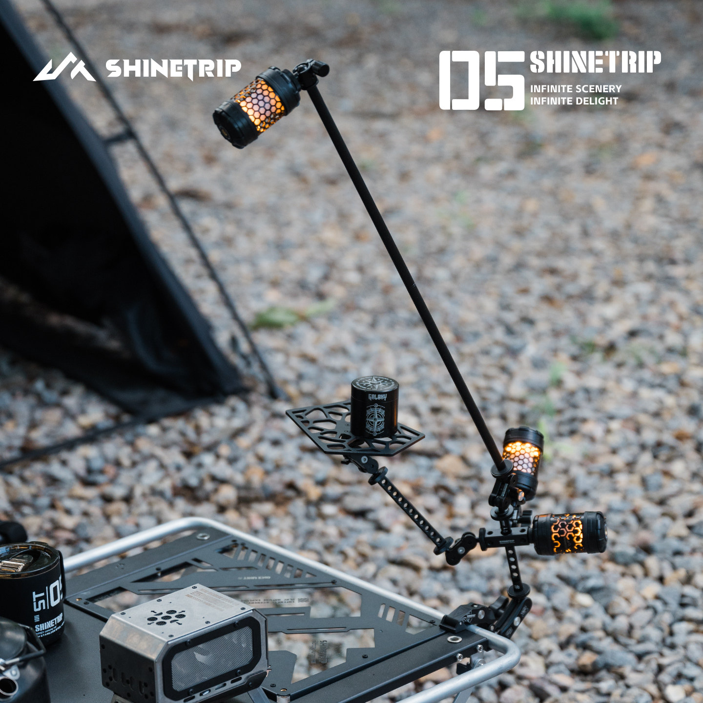 ShineTrip山趣户外百配战术怪手夹模块灯架1/4螺纹拓展件支架灯挂,淘宝优惠券,粉丝福利购,淘宝优惠卷