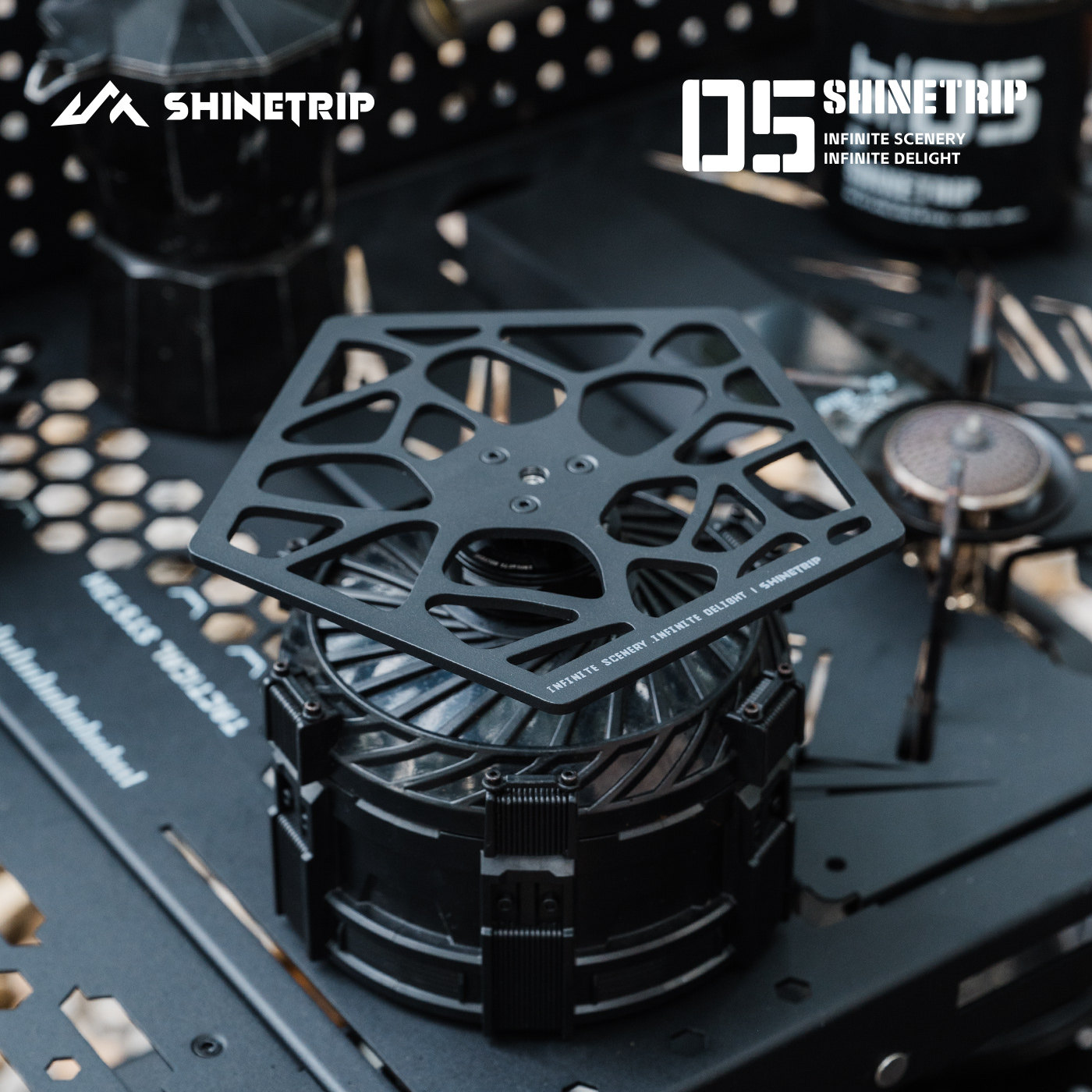 ShineTrip山趣户外露营托盘多功能1/4螺纹接口椅子扶手置物灯架,淘宝优惠券,粉丝福利购,淘宝优惠卷