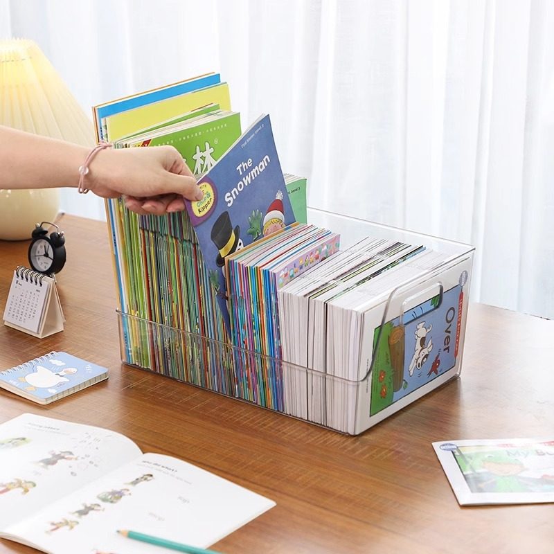 桌面收纳盒学生书本儿童绘本亚克力盒子办公室整理箱宿舍教室书架,淘宝优惠券,粉丝福利购,淘宝优惠卷