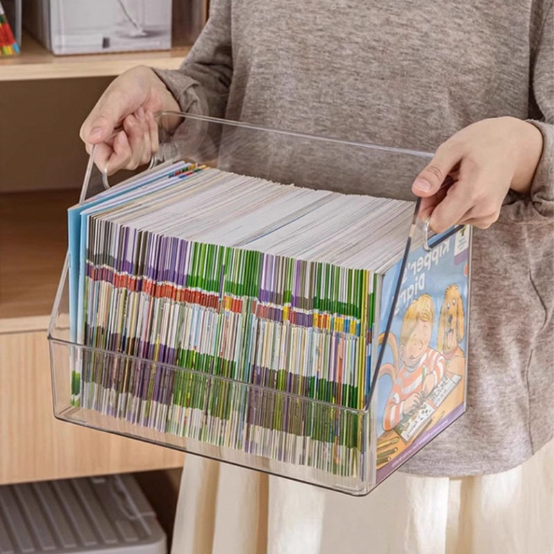 桌面收纳盒学生书本儿童绘本亚克力盒子办公室整理箱宿舍教室书架,淘宝优惠券,粉丝福利购,淘宝优惠卷