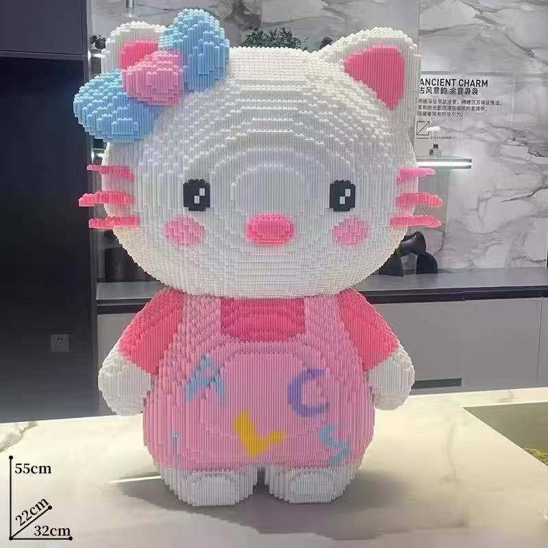 HK猫益智积木玩具摆件超大手工拼装礼物男女孩儿童拼图,淘宝优惠券,粉丝福利购,淘宝优惠卷