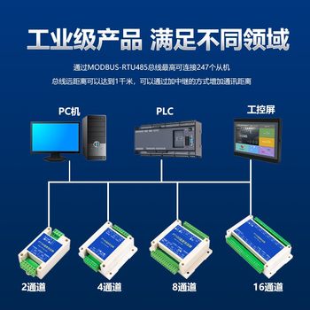 ເໝາະສຳລັບ 2/4/8/16-channel PT100 platinum temperature resistance acquisition variable sensor transmitter 485 isolated modbus module