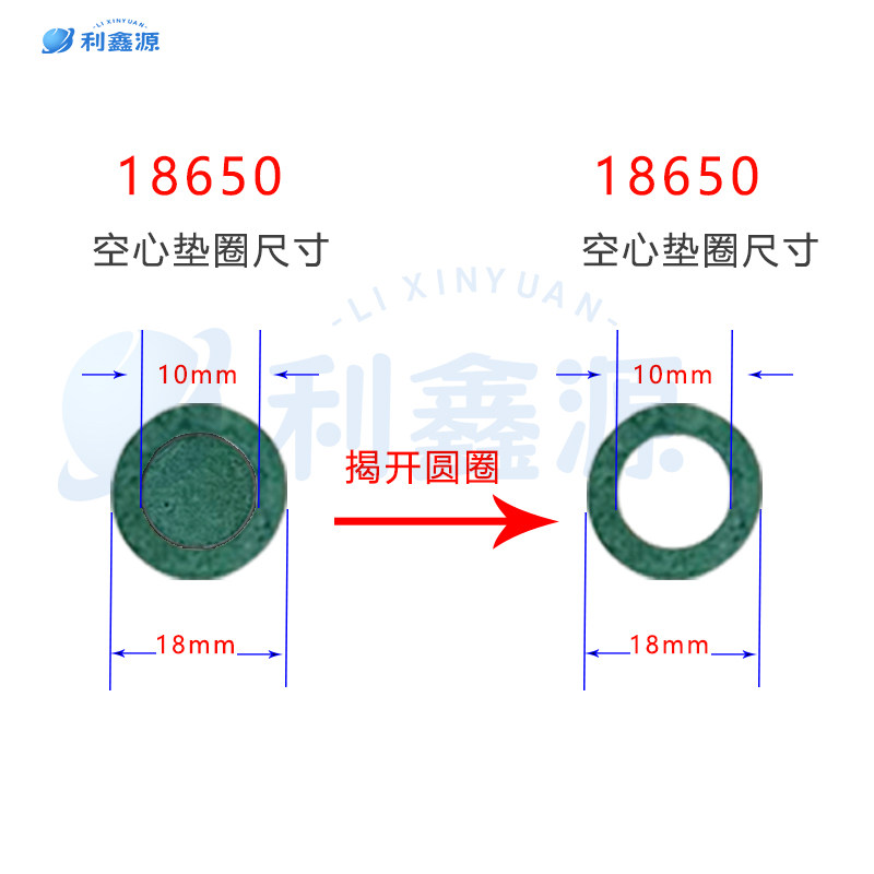 18650绝缘垫片带背胶可粘贴 锂电池青稞纸正极绝缘空心贴 青壳纸,淘宝优惠券,粉丝福利购,淘宝优惠卷