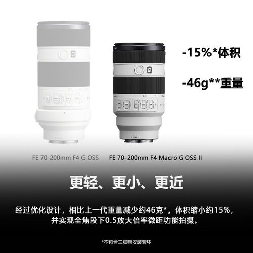 索尼 FE 70-200mm F4 Macro G OSS II 远摄变焦微距G镜头70200G2 - 图1