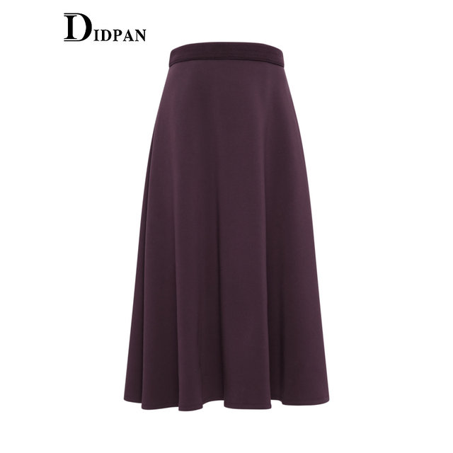 IDPAN Angora Red Skirt Winter New Fashion Commuting Temperament Versatile Knitted A-Line Umbrella Skirt for Women