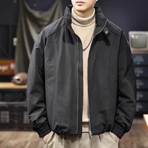 MR.MUDI/穆迪先m生90白鸭绒保暖百搭羽绒服男拼接立领厚款棉服外 - 图2