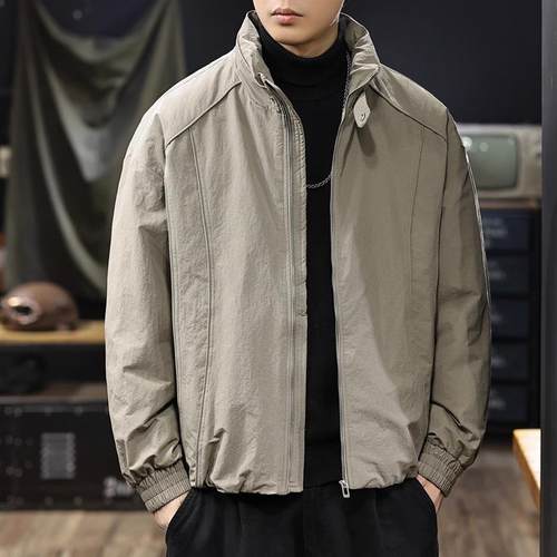 MR.MUDI/穆迪先m生90白鸭绒保暖百搭羽绒服男拼接立领厚款棉服外 - 图0