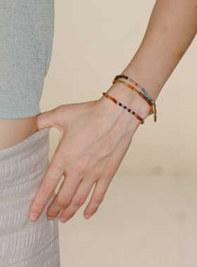 LAZY CIRCLES多彩组合手链元气满满多巴胺彩色叠戴手链三条装