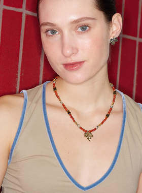 LAZYCIRCLES红石枫叶项链