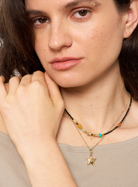 LAZY CIRCLES星愿满满套组项链女日常简约配饰双层海星叠戴锁骨链