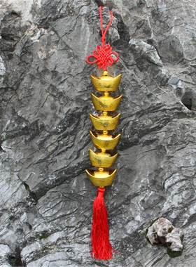 镀金塑料元宝串福字龙凤中国结