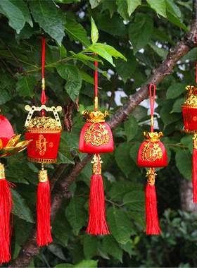 春节户外丝线福桶灯笼挂饰