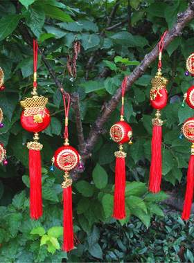 丝线福袋鼓铃铛小灯笼春节挂件