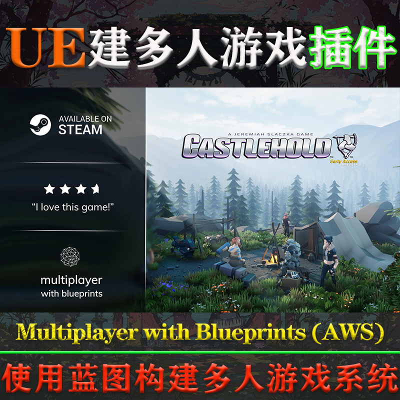 UE5虚幻4插件Multiplayer with Blueprints AWS 蓝图构建多人游戏 - 图2