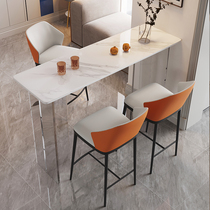 Suspension bar Bench Acrylic Lean Against Wall Partition Home Casual Balcony Strip Narrow Table Rock Plate High Foot Table And Chairs Combination
