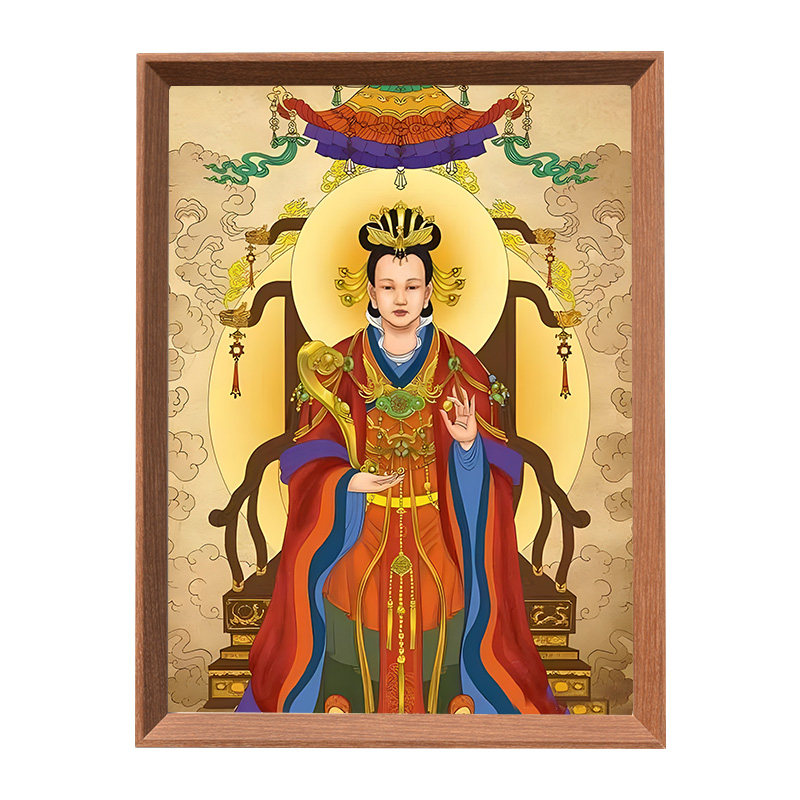王母娘娘画像挂画瑶池金母元君西王母神像摆件神仙供奉桌面摆台画,淘宝优惠券,粉丝福利购,淘宝优惠卷