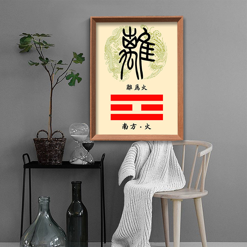 乾坤离震兑巽坎艮图装饰画周易八卦补角挂画相框摆台客厅风水摆件,淘宝优惠券,粉丝福利购,淘宝优惠卷