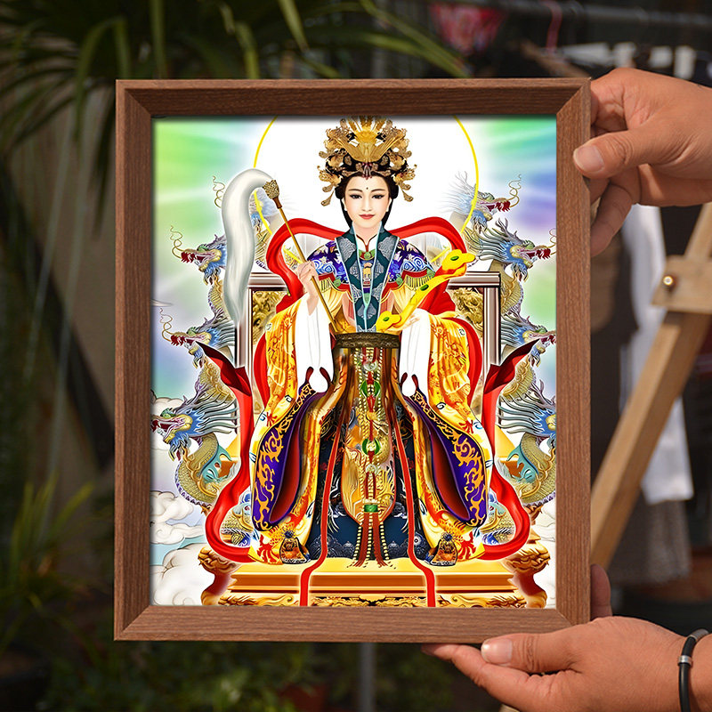 王母娘娘画像挂画瑶池金母元君西王母神像摆件神仙供奉桌面摆台画,淘宝优惠券,粉丝福利购,淘宝优惠卷