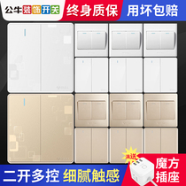Bull One opening single open multi-control switch One two-opening double switch Midway concealed one light Three controls Home Wall Panel