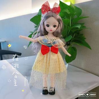 ໃຫມ່ 30 cm 3D ຕາ bjd 6 ຈຸດ fat body doll Barbie doll play house toy gift birthday