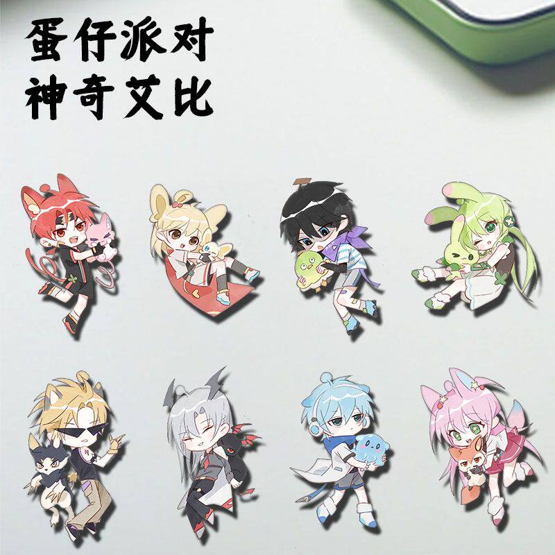 神奇艾比蛋仔派对周边亚克力胸针水捏捏爆爆狐小众ins风徽章挂件