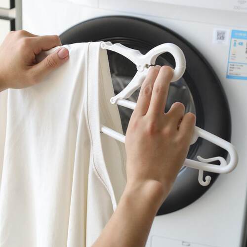 防风衣架高层防掉防吹走晒衣架带夹子高楼户外自动卡扣晾衣服神器 - 图0