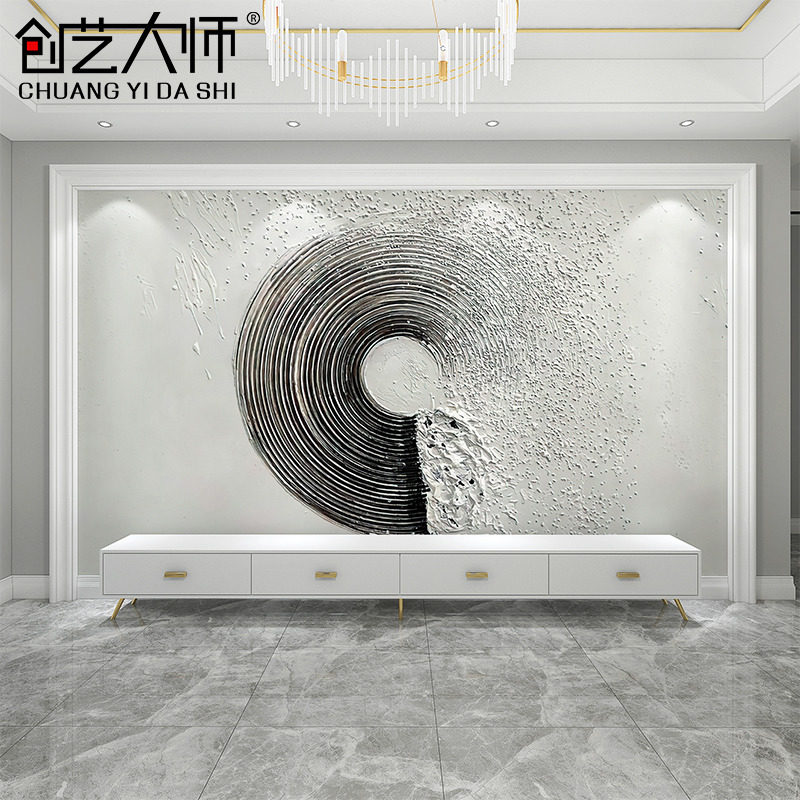 2025年新款电视背景墙壁布现代简约沙发墙布墙纸浮雕年轮轻奢简约,淘宝优惠券,粉丝福利购,淘宝优惠卷