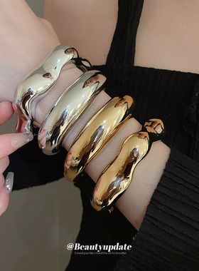 轻奢不规则开口手镯欧美小众个性