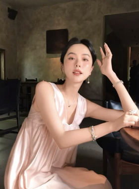 LLuStudio高品质气质银灰珍珠流苏耳坠高级百搭轻奢耳线