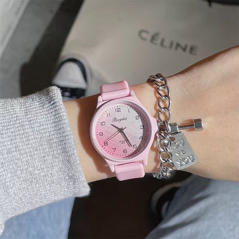 手表女款考试用简约气质初高中ins复古显白森系百搭石英学生女表 - 图2