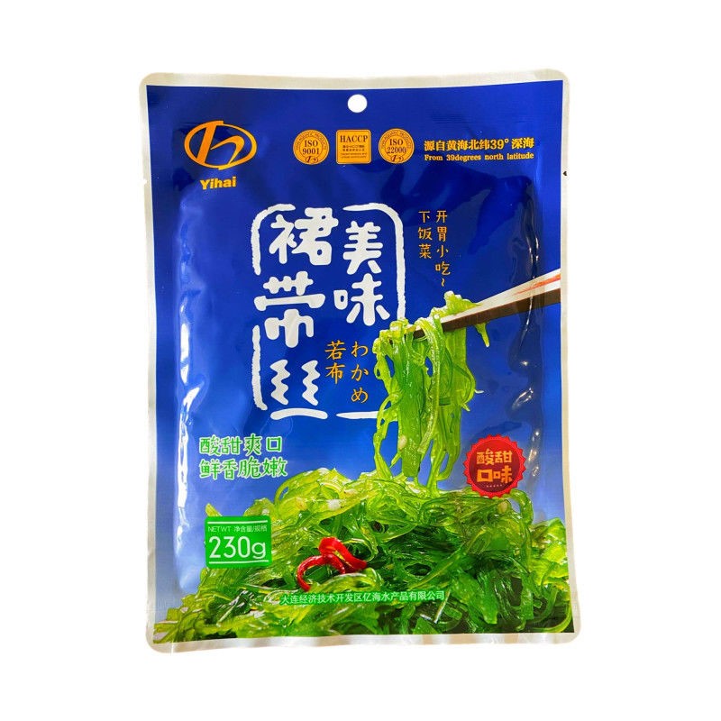 Yihai美味裙带菜丝芥末酸甜口味230g*2袋大连特产日料店同款海藻 - 图2