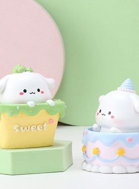 摇头中控台摆件玉桂狗可爱汽车用品车载公仔装饰礼品树脂车内