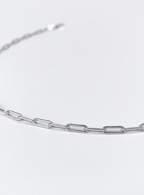 纯银情侣毛衣链手工做旧银链项链