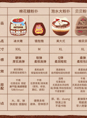 凹凸迷思【新品】暖冬特饮系列粉扑粉底液底妆专用不易吃粉端盒