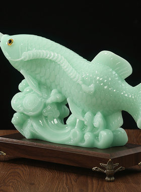 招财金龙鱼摆件客厅装饰品