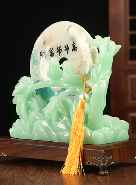 喜上眉梢财富节节高竹子摆件招财客厅酒柜玄关装饰品店铺开业礼品