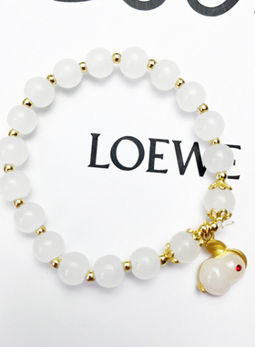 CHUZAI玉兔平安祝福手链