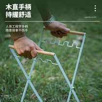 Outdoor Kitchen Debris Barbecue Finishing Plastic Bag Hanger Portable Folding Trash Rack Camping Containing Rack Wild Cooking