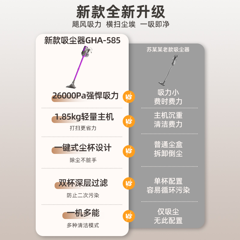 爆款有线吸尘器家用大吸力大功率手持拖把扫吸擦二合一除宠物猫毛