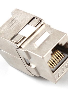 Toolless RJ45 Keystone Cat7 Cat6A Shielded FTP Zinc Alloy Mo