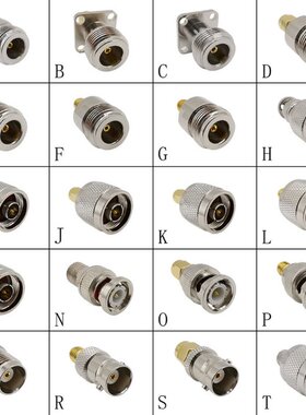 2Pcs Connector N BNC TNC Male Female to N SMA RP-SMA BNC F M