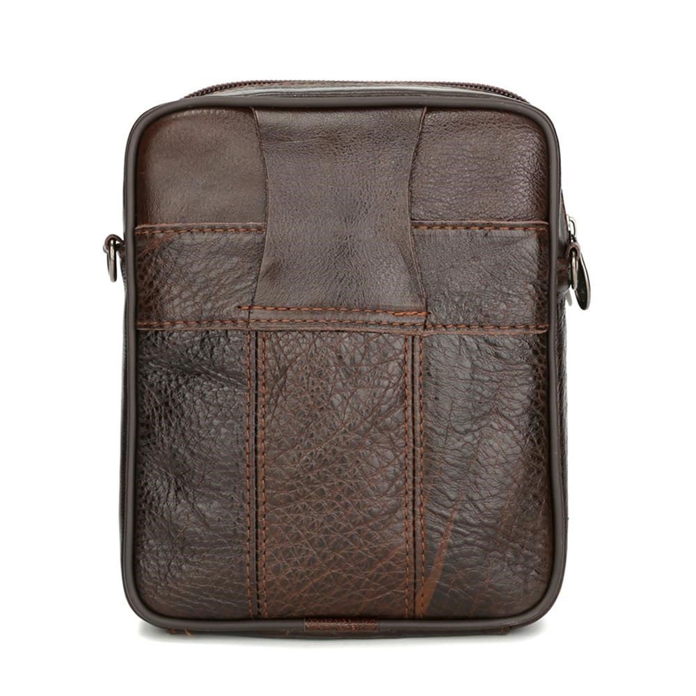 Fashion Men's Leather Small Messenger Bag Male Satchels Mul - 图2